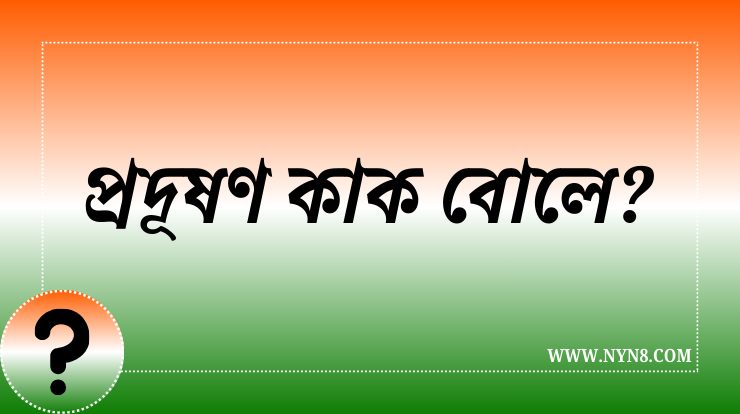 প্ৰদূষণ কাক বোলে